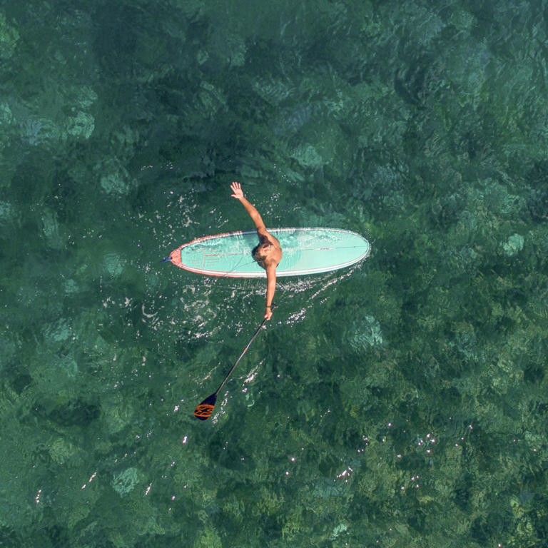 Stand up paddle en mer, plage du bouil à Longeville sur mer